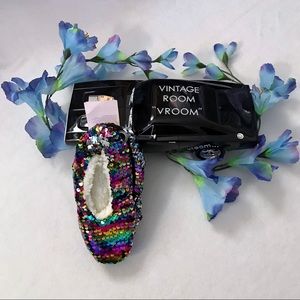More than Magic NWT Sequins Slippers Girls M/L